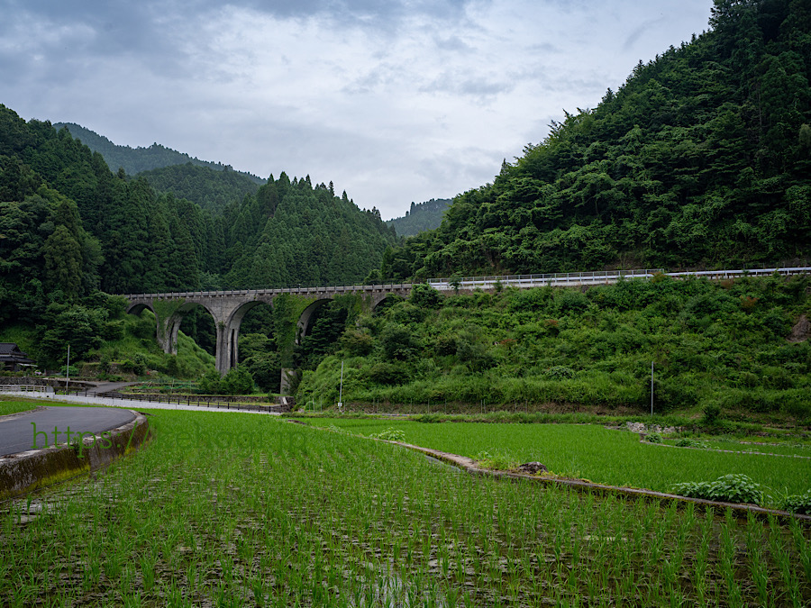 梅雨,日田彦山線鉄道橋,朝倉郡東峰村