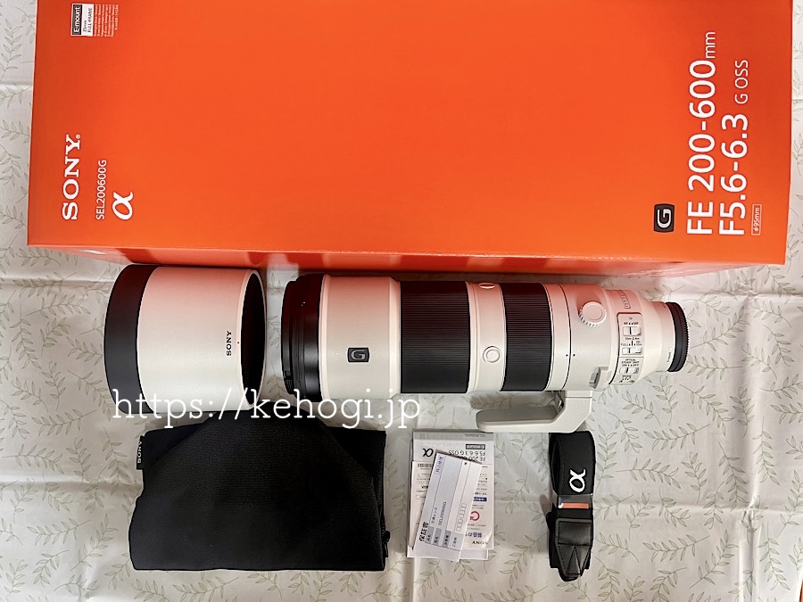 超望遠レンズ Sony SEL200600G(FE 200-600mm F5.6-6.3 G OSS )