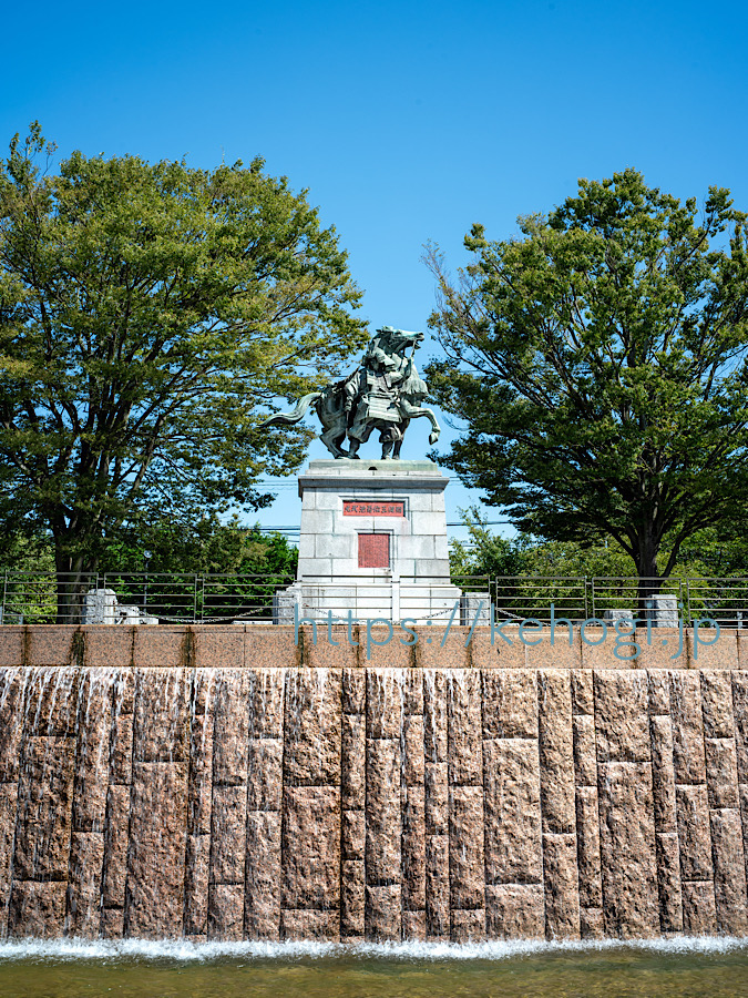 菊池武光公銅像,太刀洗公園,福岡県三井郡大刀洗町
