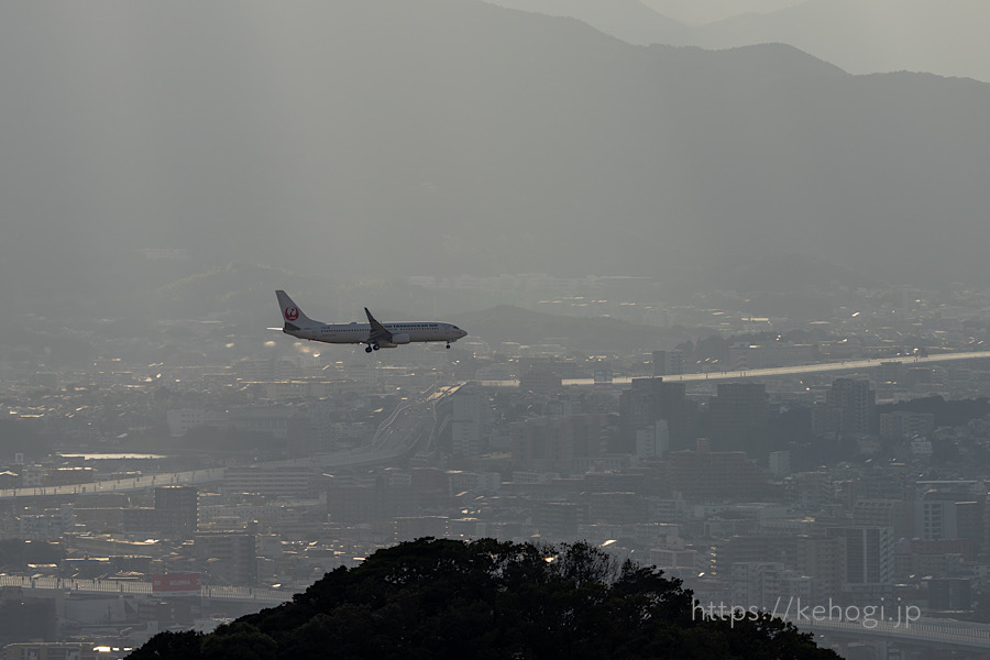 井野山,福岡県糟屋郡宇美町,井野公園,唐山城跡,福岡空港,飛行機,福岡市,百道,天神,福岡都市高速,脊振山,九千部山,春日市,大野城市