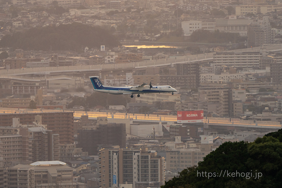 井野山,福岡県糟屋郡宇美町,井野公園,唐山城跡,福岡空港,飛行機,福岡市,百道,天神,福岡都市高速,脊振山,九千部山,春日市,大野城市