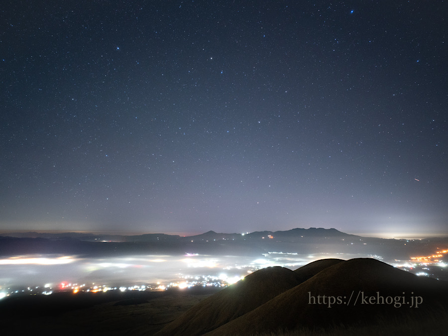 阿蘇山,杵島岳,熊本県阿蘇市,雲海,星空