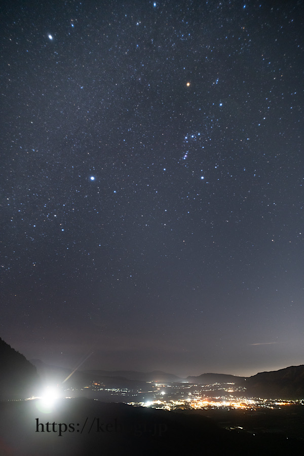 阿蘇山,草千里ヶ浜,熊本県,阿蘇市,オリオン座,星空