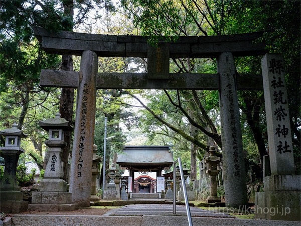 筑紫神社,福岡県筑紫野市,鳥居,参道